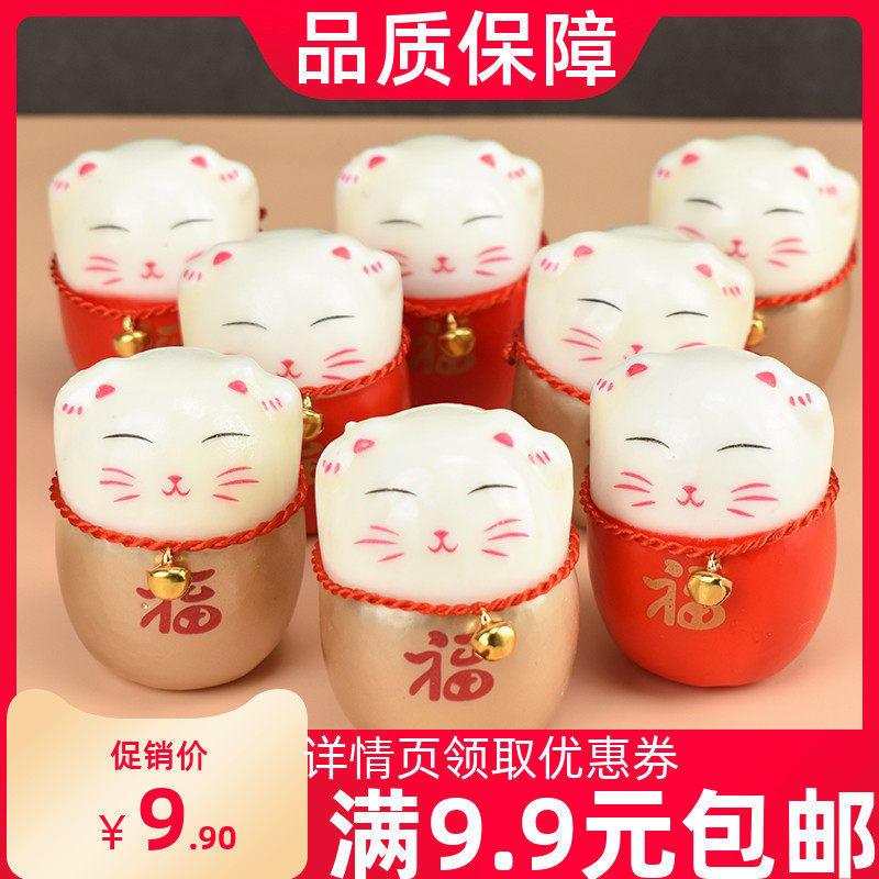 New Cat Fukuk Winter Young Hanging Festival Decorated Red Foam Cat Year Flower Shop for Flower Gallery