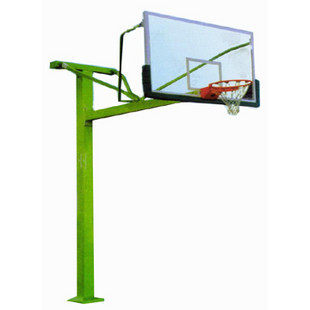 Standard Buried Square Tube Adult Basketball Rack Outdoor Fitness Equipment Transparent Tempered School Home