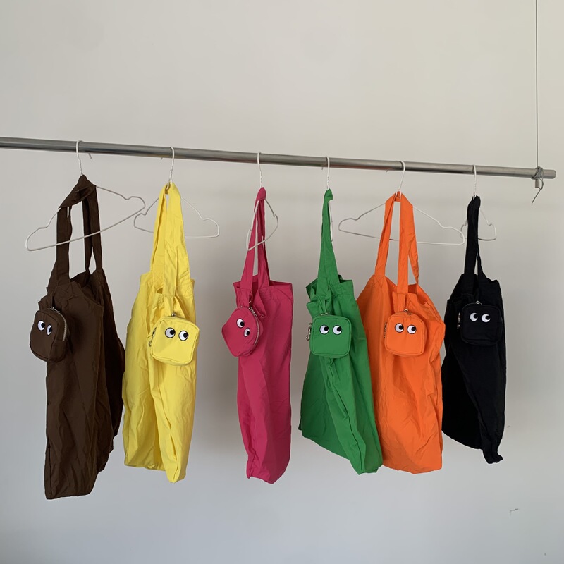 Large Capacity Niche Design Nylon Bag Big Eye Shopping Bag Portable Simple Tote Bag Travel Bag Large Capacity Niche Design Nylon Bag Big Eye Shopping Bag Portable Simple Tote Bag Travel Bag