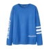Senma Dệt kim Nam 2019 Mùa thu Mới Nam Loose Loose Stripe sọc In Áo len Thanh niên - Cặp đôi áo len