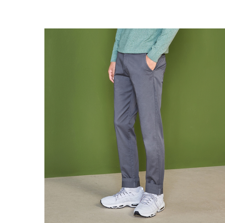 Senma chính thức cửa hàng quần âu nam 2018 thu đông 2018 mới quần nam màu đen quần cotton chân quần quần dài thể thao nam
