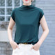 ເສື້ອຍືດແຂນສັ້ນ turtleneck ຂະຫນາດກາງຂະຫນາດໃຫຍ່ສໍາລັບແມ່ຍິງ
