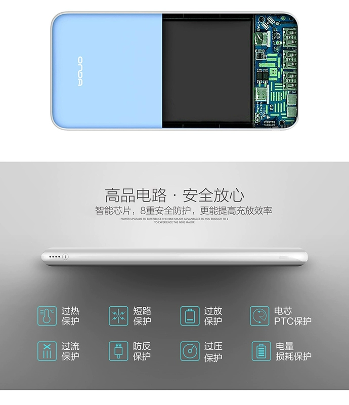 Onda sạc mỏng kho báu 20000M công suất lớn 20.000 mA điện thoại di động cầm tay của Apple 8 vivo đáng yêu polymer loại-c Huawei điện thoại thông minh OPPO General Electric Po chữ - Ngân hàng điện thoại di động