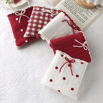 This Life Year Red Department Underpants Womens Pure Cotton Antimicrobial Girls Sweet Japanese Wave Point Waist All-cotton Tiger Triangle Pants