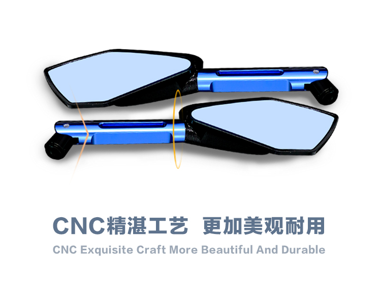 Gương xe máy điện chính hãng sửa đổi gương chiếu hậu CNC chính hãng Yamaha xe thể thao Gương nhôm hợp kim ngược gương gương xe máy có camera
