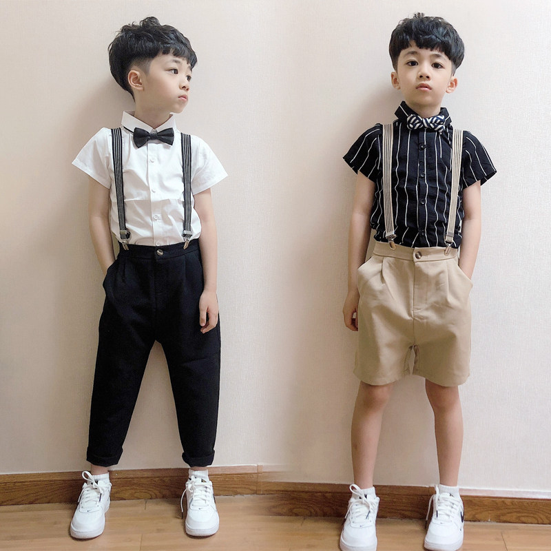 Boy flower boy gown suit 2022 summer and autumn elementary school students 61 host walking show handsome birthday children play out