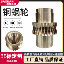 Aluminum bronze transmission parts hardware turbine worm gear worm copper worm gear can be processed with drawings and samples with high precision and professional