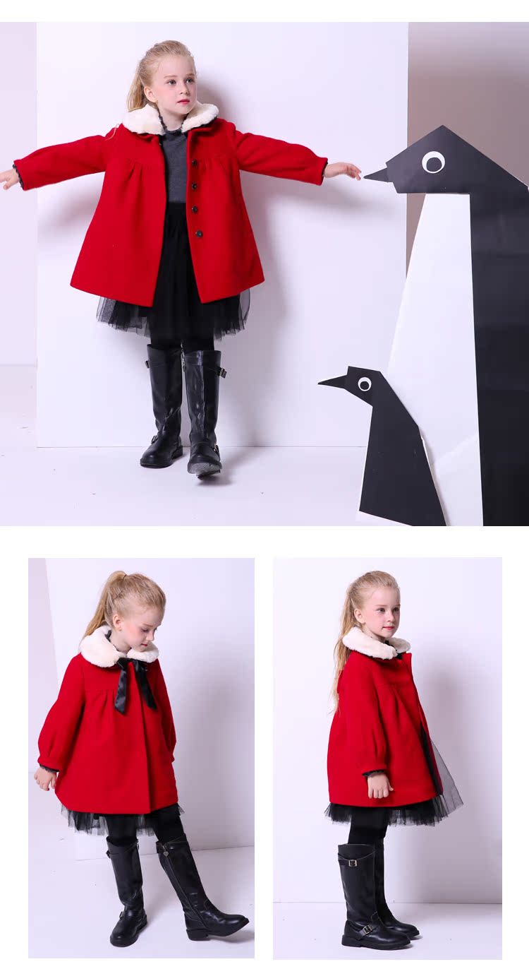 Manteau pour fille MIQIDIDA en laine - Ref 2161774 Image 23