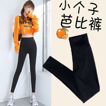 Shark skin beating bottom pants woman outside wearing spring autumn and winter plus suede slim fit 80% small subblack high waist tight fit Barbie pants