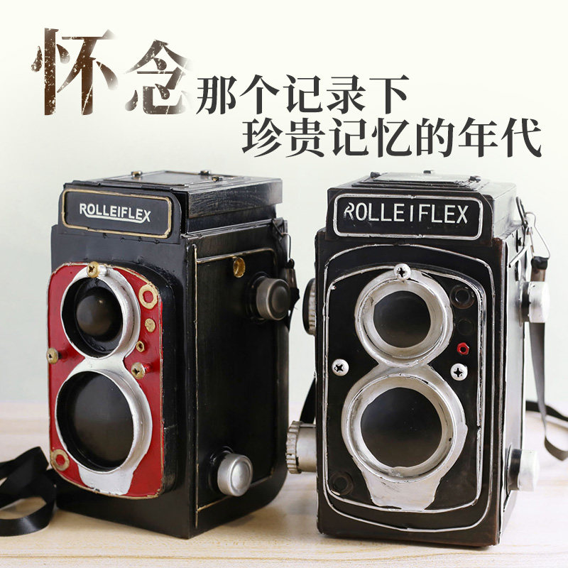 Retro Camera Model Small Pendulum Piece Creative Nostalgia TV Cabinet Wine Cabinet Gift Birthday Gift Home Decoration Goods