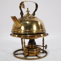 Western Antique European Copper Ware Holland Brass Copper Pot Teapot With Heating Rack Heater Cafe Decoration 8 Items