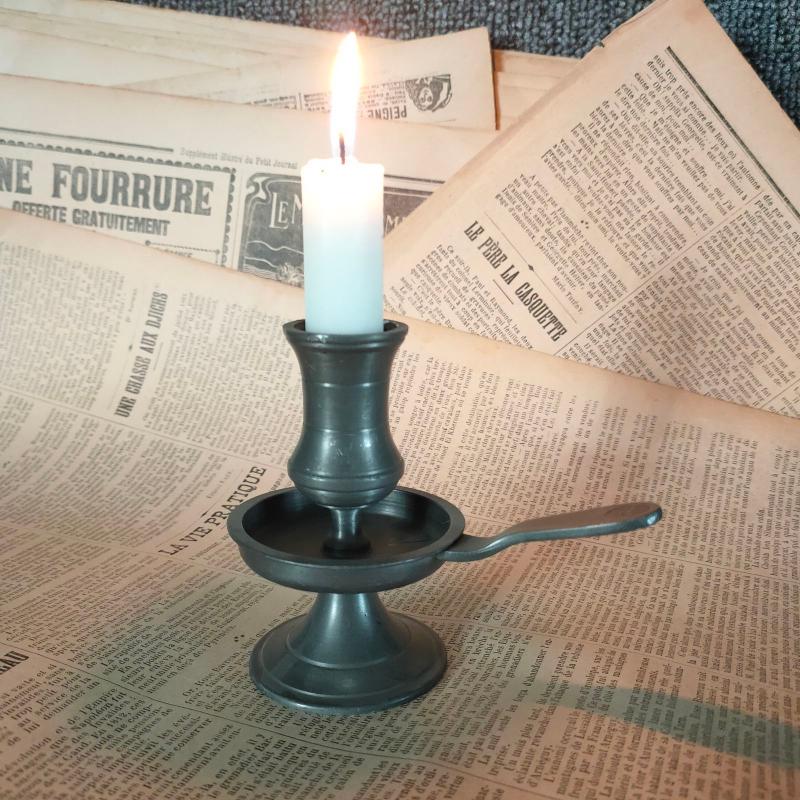 Art Antique 1890 French painting Daily News English French newspaper Real wood frame Coffee Mind Pendulum Photography Background