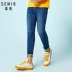 Quần jean nam Senma 2018 mùa thu mới cho nam quần lọt khe phiên bản Hàn Quốc của xu hướng quần chính thức Cao bồi