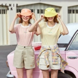 Semir, летняя желтая хлопковая футболка с коротким рукавом для школьников, сезон 2021, оверсайз, короткий рукав