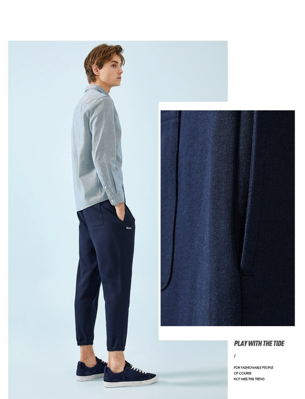 Quần Senma nam 2019 hè mới quần âu nam chân chín quần quần nam quần lửng ống quần bó sát - Quần Jogger quần âu nam đẹp