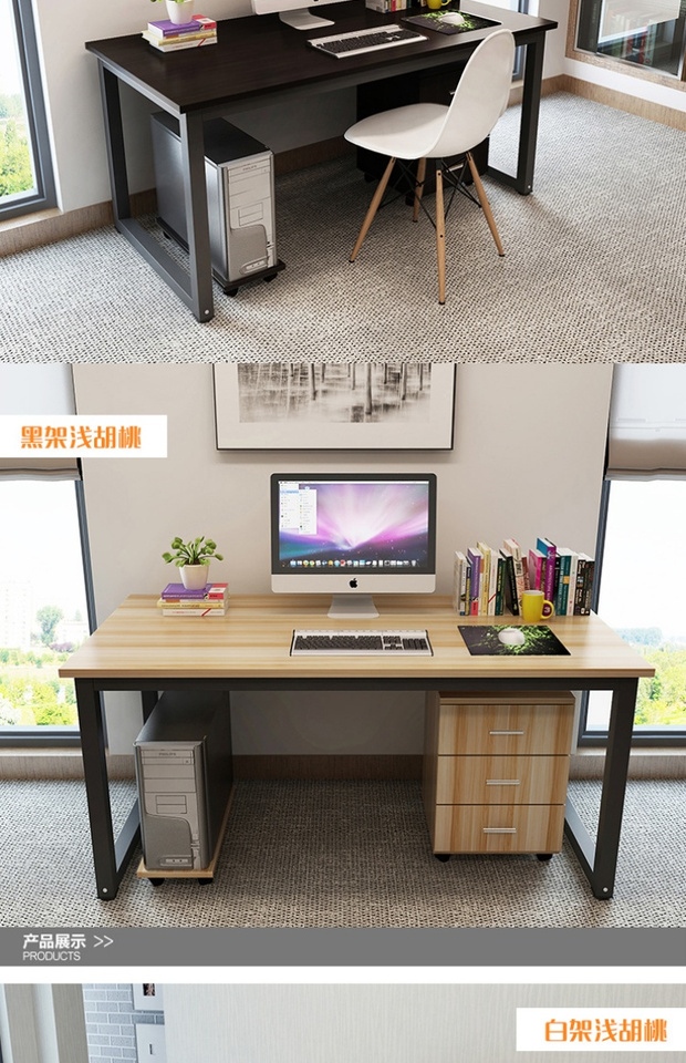 Bàn máy tính cực dài bằng gỗ bàn gỗ dài 80/100/120/140/160 chiều rộng 50/60/70/80 cao 75cm - Bàn bàn học bằng gỗ