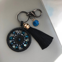 (Original) Tigers Eye Stone Catching Dream Net Keychain Car Hanging Pendant Pingan Fu Car Hanging Decoration to Send Boyfriend Gift