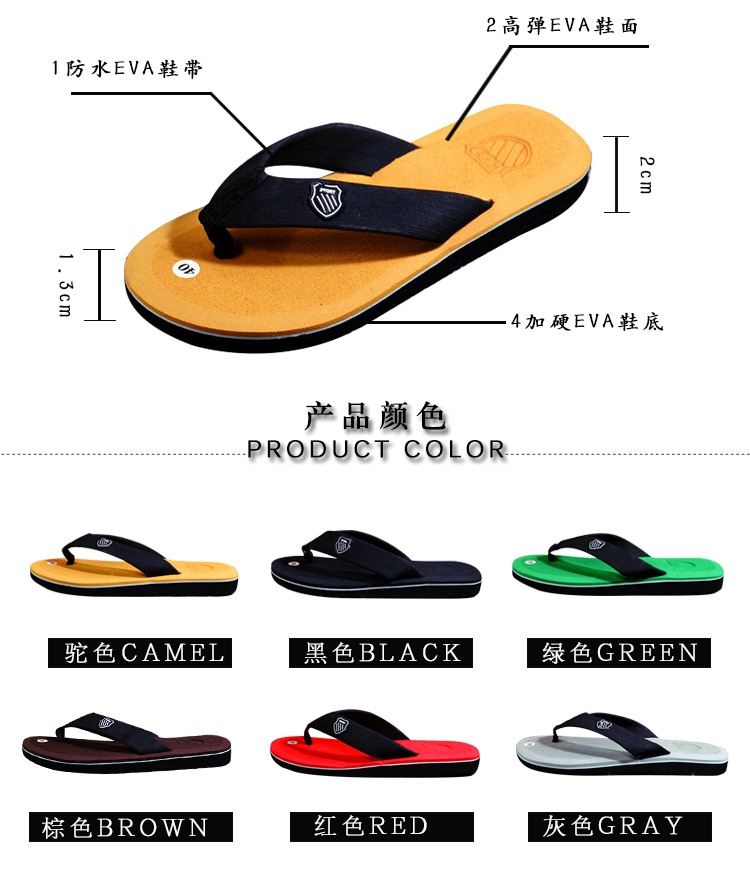 Mùa hè trượt flip phẳng flip flops dưới bọt giản dị bãi biển dép và dép nam của dép hở ngón triều sinh viên flip flops