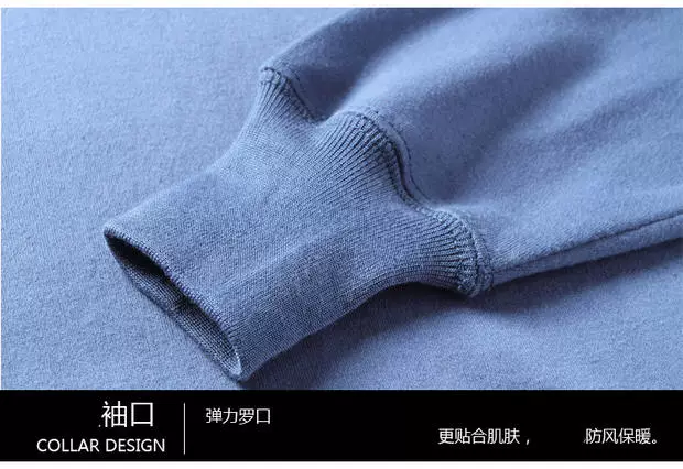 Áo cotton nam một mảnh mặc áo XL đáy áo mỏng phần áo ấm ở cổ áo áo len cotton rộng
