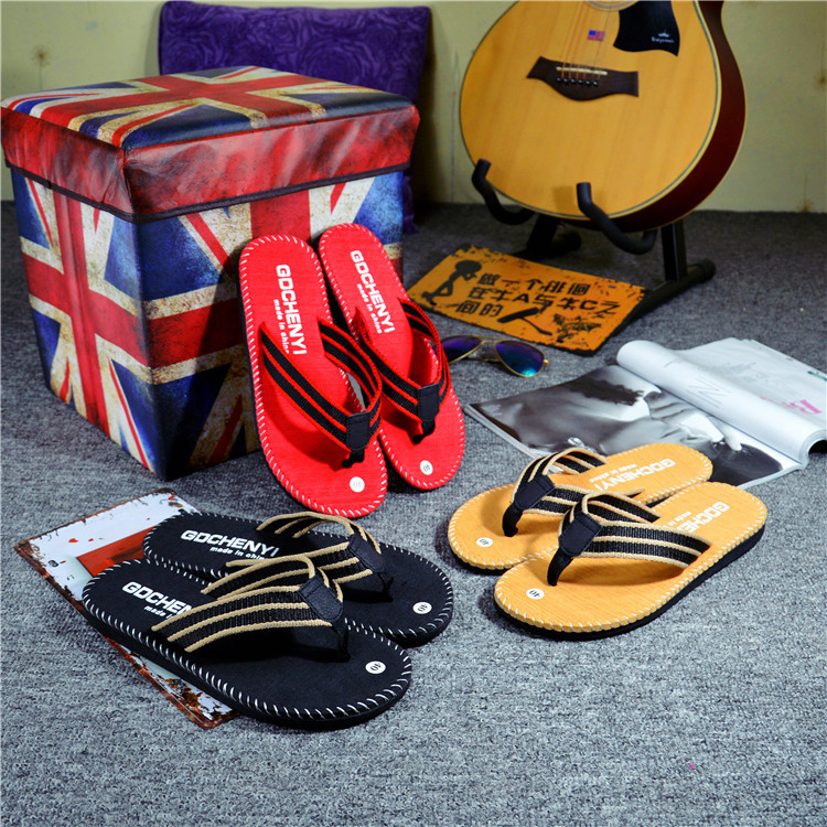 Của nam giới Đỏ Dép Đi Trong Nhà Màu Đỏ Phía Dưới Dép của Nam Giới Non-slip Flip-flops Cá Tính Dép Nam Bãi Biển Thở Giày người đàn ông