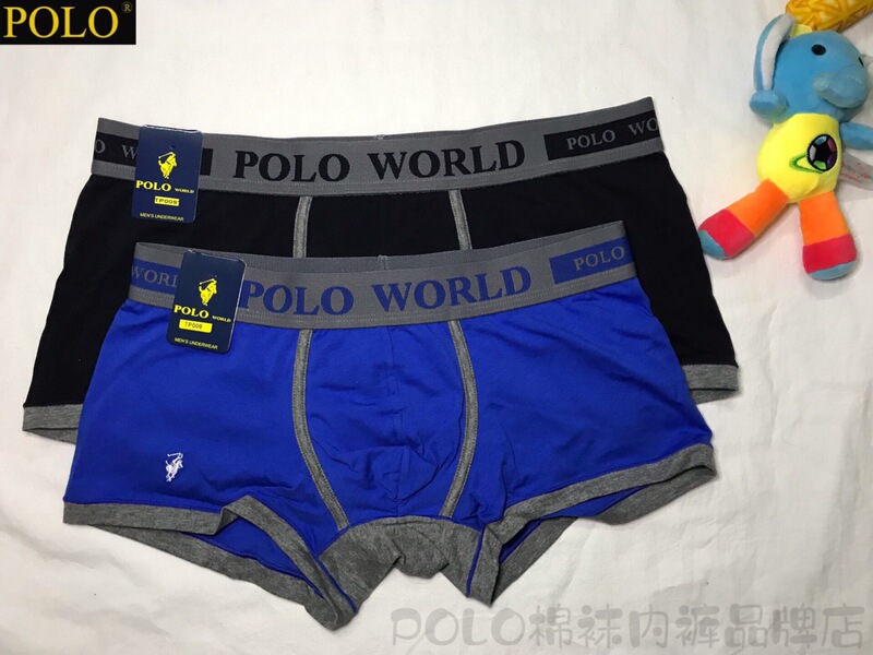 Polo Men's Boxer Briefs Pure Cotton Summer Men's Boxer Briefs Youth Boys' Underwear Free Shipping