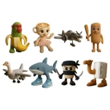 Иностранные горы ИИ и моря Тралалеро Тралала Акула плюшевая игрушечная деревянная палка Man Tongge Слон кукла