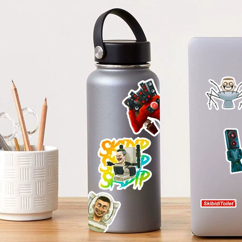 Туалетный человек и наклейка на стикер Skibidi Toime Game Cartoon Water Cup Водонепроницаемая декоративная наклейка граффити