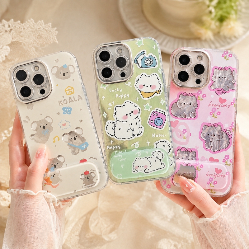 Cute Cartoon Phone Case Suitable for Oppo A6/A5X/A3Pro, Reno16/15/14, Puppy and Cat Design, Realme15/Findx9Pro, Koala, V70/C75, Mirror, A58/A78 Stand Cute Cartoon Phone Case Suitable for Oppo A6/A5X/A3Pro, Reno16/15/14, Puppy and Cat Design, Realme15/Findx9Pro, Koala, V70/C75, Mirror, A58/A78 Stand