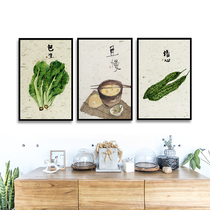 Restaurant decoration painting New Chinese vegetable dining room kitchen hanging painting living room mural Farmhouse wall hanging combination painting