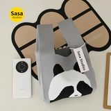 Мультяшная трикотажная небольшая сумка, портативная вместительная и большая сумка через плечо, жилет, барсетка, сумка для еды