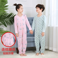 Bé trai và bé gái mặc đồ ngủ liền tay cotton dài tay cho trẻ em Dịch vụ tại nhà bé trai và bé gái kết hợp mùa xuân và mùa thu bodysuit cho bé sơ sinh