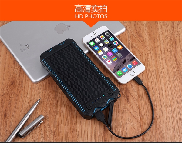 Năng lượng mặt trời kho báu không giới hạn dung lượng lớn đa chức năng chống nước điện thoại di động điện thoại di động phổ quát sạc nhanh