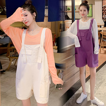 Pregnant women with pants set summer fashion New wear thin five-point pants summer dress maternity loose short pants