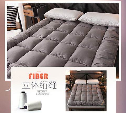 Dày lông ba chiều nhung nệm nệm nệm nệm 1,8m1,5 giường đôi 褥 chăn sinh viên - Nệm nệm mỏng