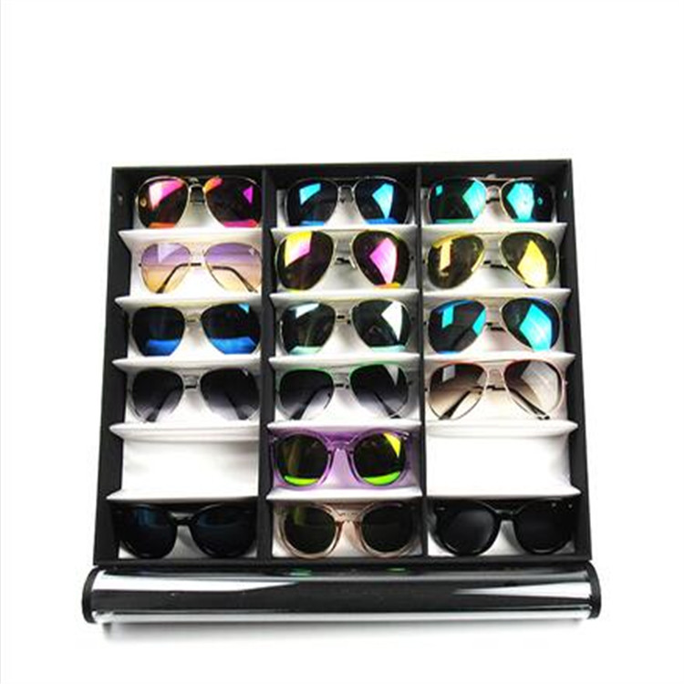 18-cell sunglasses shelf Glasses display box Glasses storage box Counter display stand Stall display box