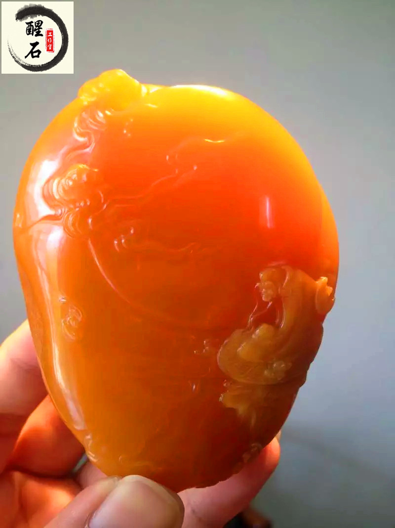 Lao Tian Huangshi Raw Stone North Malt Yellow Fields Yellow Shou Shan Stone Gold Stone Seal Engraving Seal Chicken Blood Handlebar Custom