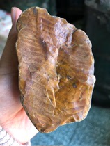 Heilongjiang natural tree jade silicified wood raw stone carving material ornaments 407 grams