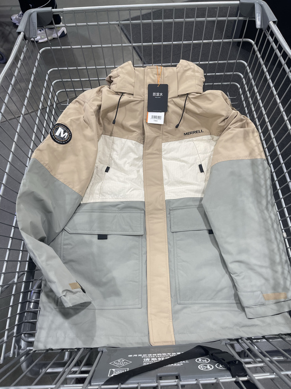 Sam Merrell Camping Series Men's Winter Water-Repellent White Goose down Jacket Cotton Coat