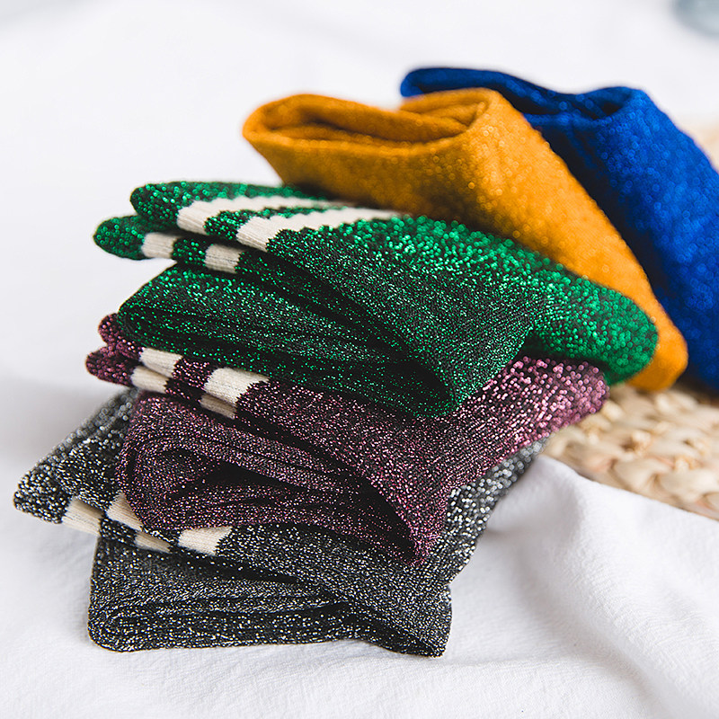 🔥 Winter stock-up socks recommendations | Silver glitter mid-calf socks