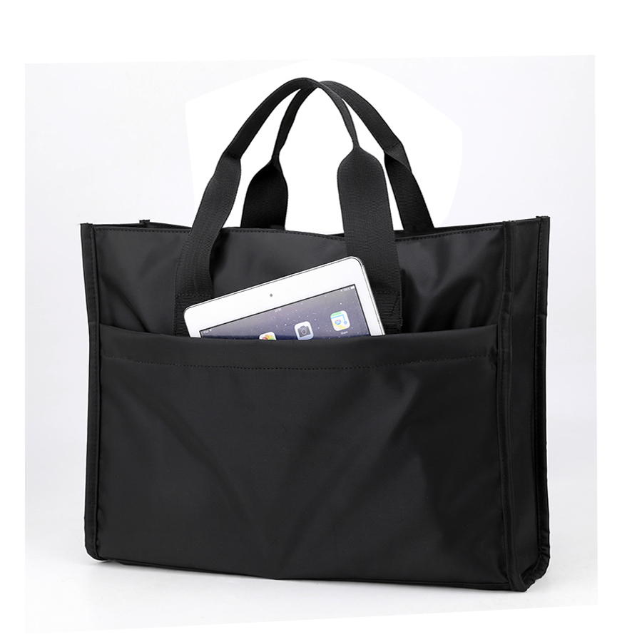 Waterproof Nylon Bunkbag Men's Briefcase Business Office Casual Handbag Computer Bag A4 File Package Multi-mezzanine