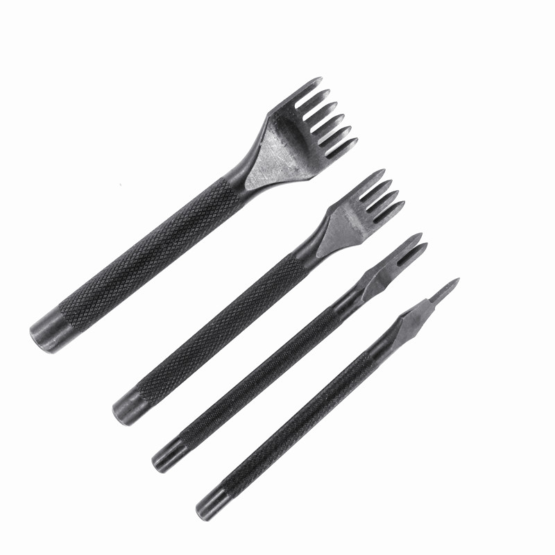 Kim cương đen cấp độ chuyên nghiệp 4mm E ELLE sản xuất tại Nhật Bản 斩 Mũi khâu bằng da bò bằng da nghệ thuật - Công cụ & vật liệu may DIY dụng cụ đan len cho người mới bắt đầu