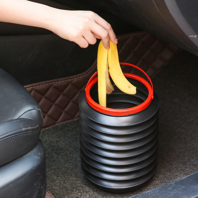 Car trash can garbage bag car interior foldable retractable car interior creative storage supplies Daquan