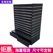  Slot board wooden display cabinet Small pendant jewelry cabinet Tool sample shelf Display cabinet boutique shelf cashier