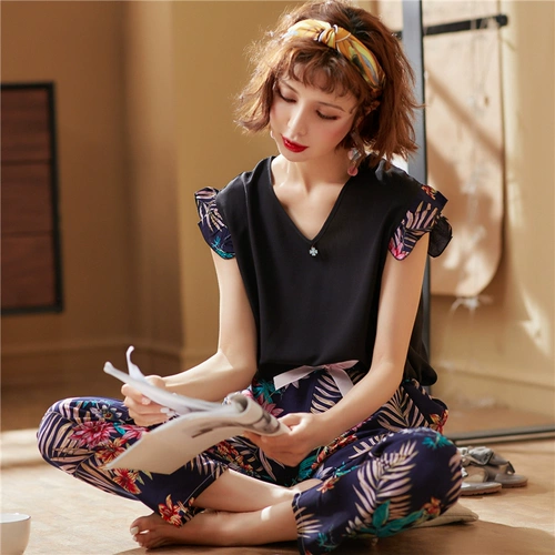 Модный комплект, милая свежая пижама, короткий рукав