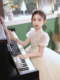 Girls summer dress light luxury princess skirt host performance costume children piano playing flower girl wedding little girl