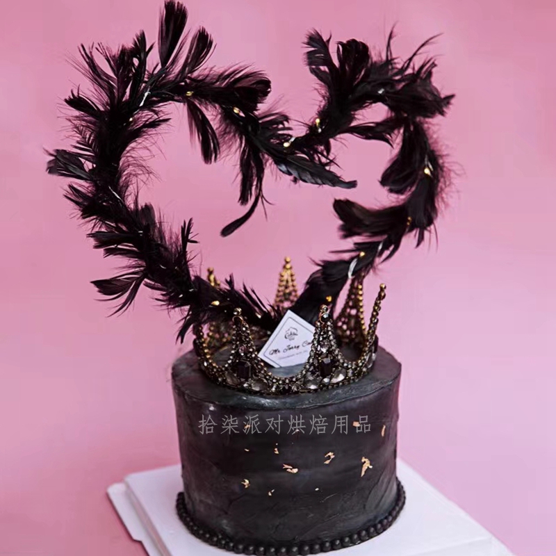 Vương miện nhỏ Trang trí bánh trang trí cột pha lê Baroque Handmade Crown Crown Châu Âu và Mỹ Nữ hoàng Fan Phụ kiện tóc đẹp - Phụ kiện tóc băng đô nữ