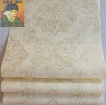 American imported tailstock non-woven wallpaper American retro mottled Damascus bedroom full of original wall paper
