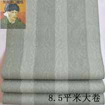 American imported retro green wallpaper study entrance background wall American country striped wallpaper special stock