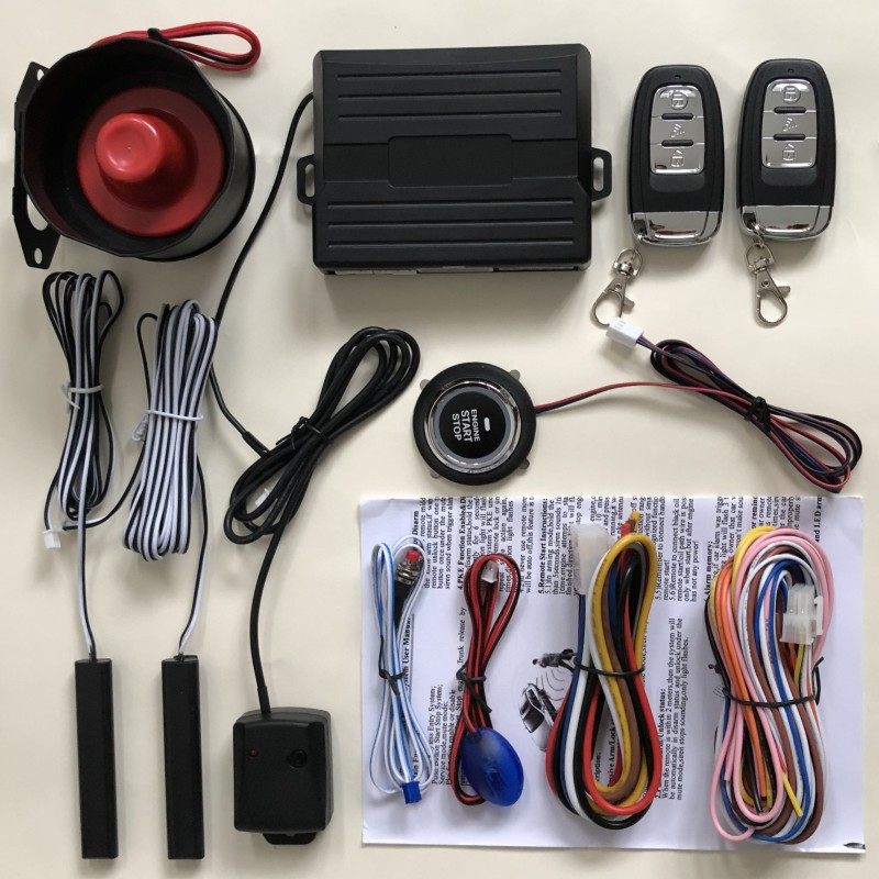Car one-click retrofit without key into automatic induction car burglar alarm universal remote remote control startup