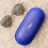 Большие трендовые портативные очки на солнечной энергии подходит для мужчин и женщин, из натуральной кожи